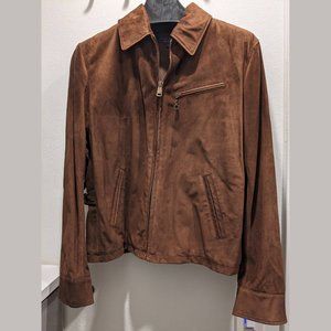 Ralph Lauren Brown Suede Back Belted Jacket